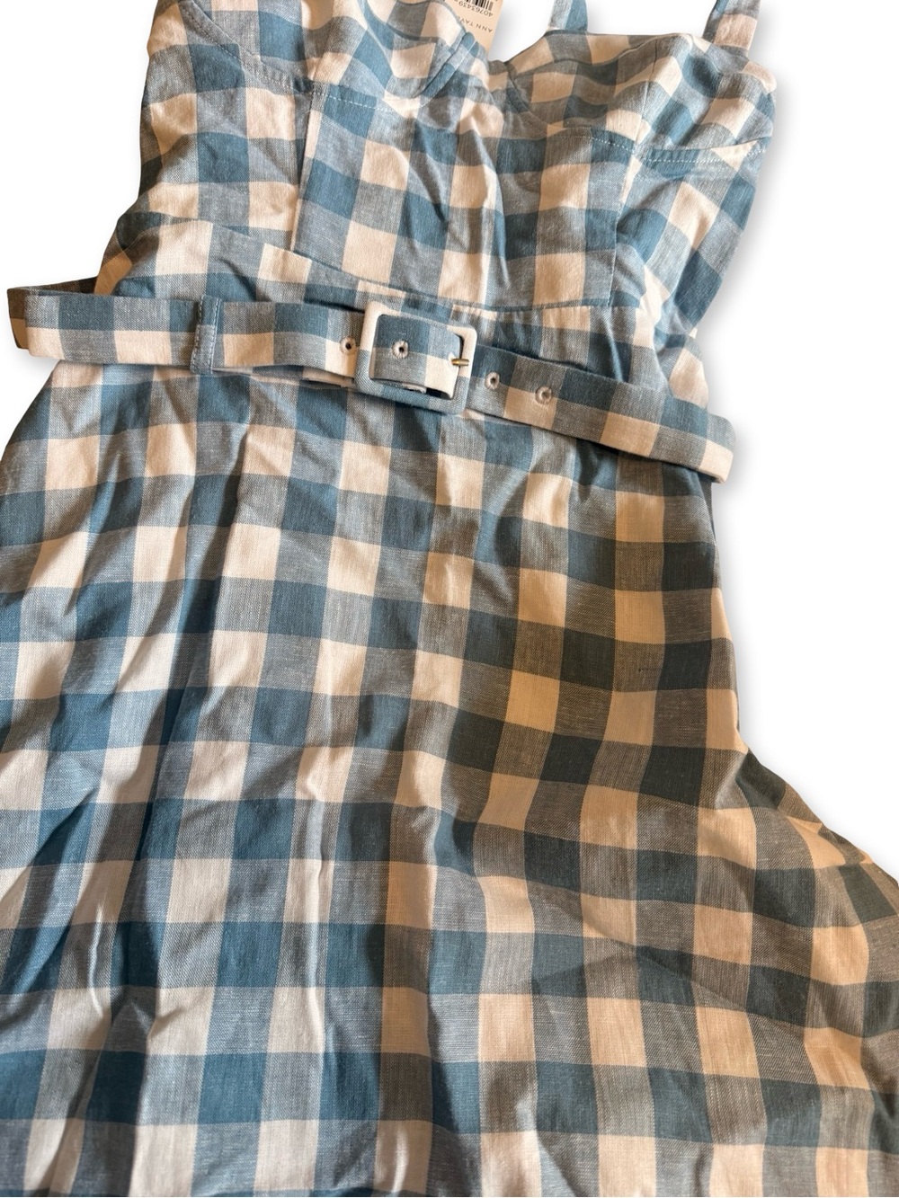 Ann Taylor Blue and White Gingham Sundress - Picture 4 of 7